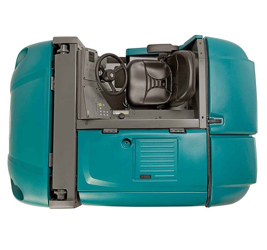 Vista superior da varredeira S30 de tamanho médio para operação com condutor.